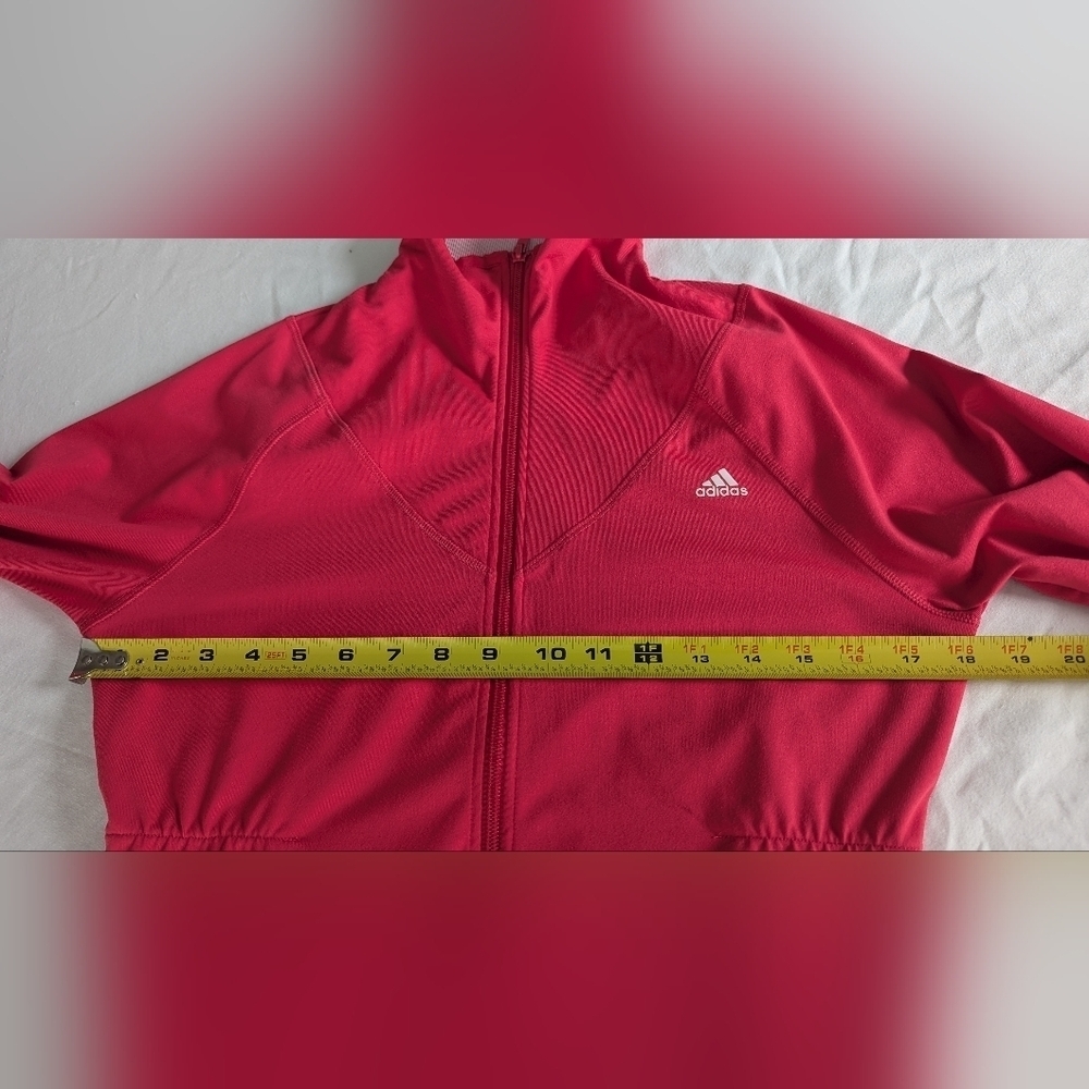 Adidas Climalite Full Zip Jacket Hot Pink Woman's  Size M - Picture 14 of 15